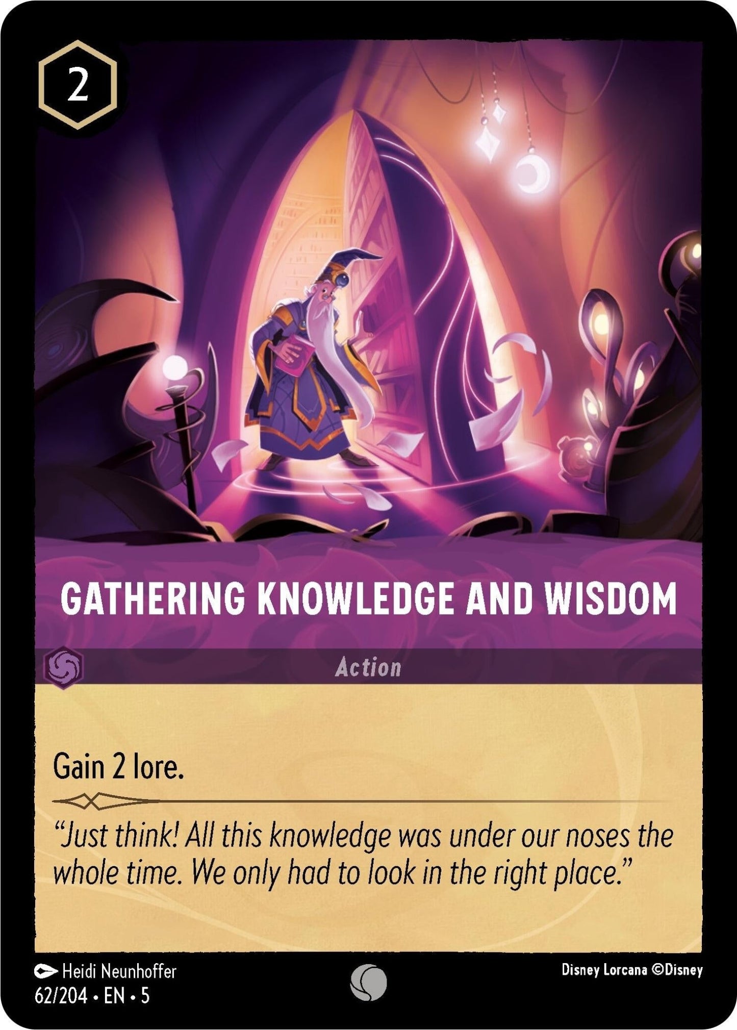 Disney Lorcana - Gathering Knowledge and Wisdom (62/204) (Shimmering Skies)