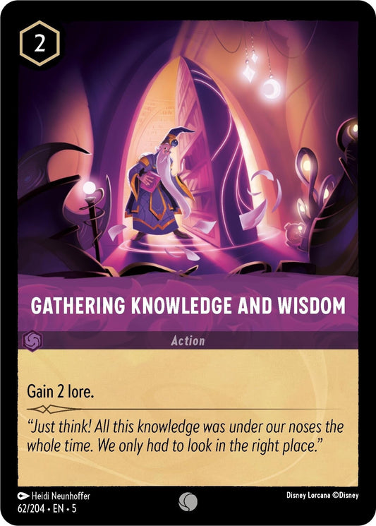 Disney Lorcana - Gathering Knowledge and Wisdom (62/204) (Shimmering Skies)