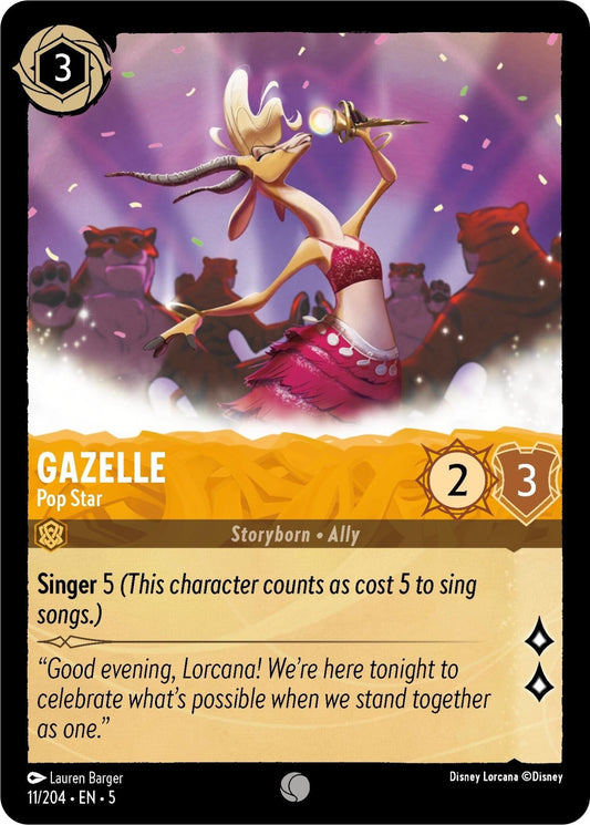 Disney Lorcana - Gazelle - Pop Star (11/204) (Shimmering Skies)
