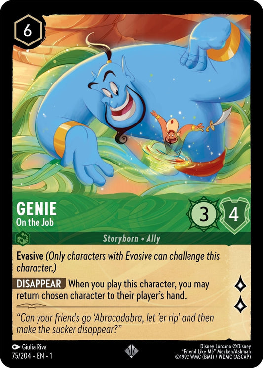 Disney Lorcana - Genie - On the Job (75/204) (The First Chapter)
