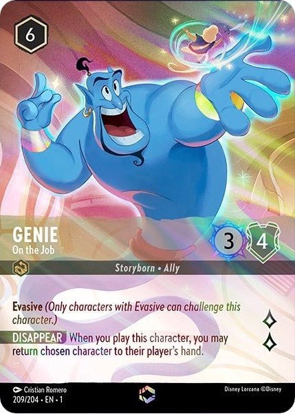 Disney Lorcana - Genie - On the Job (Enchanted) (209/204) (The First Chapter)