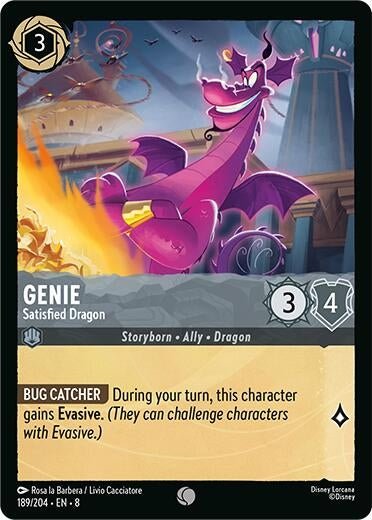 Disney Lorcana - Genie - Satisfied Dragon (189/204) (Reign of Jafar)
