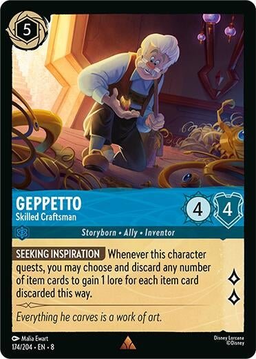 Disney Lorcana - Geppetto - Skilled Craftsman (174/204) (Reign of Jafar)