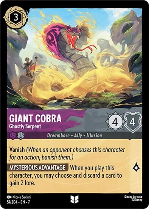 Disney Lorcana - Giant Cobra - Ghostly Serpent (57/204) (Archazia's Island)