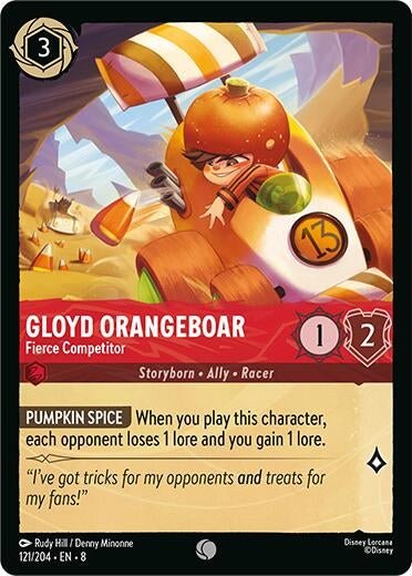 Disney Lorcana - Gloyd Orangeboar - Fierce Competitor (121/204) (Reign of Jafar)