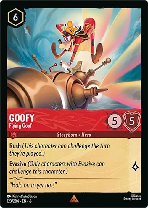 Disney Lorcana - Goofy - Flying Goof (123/204) (Azurite Sea)