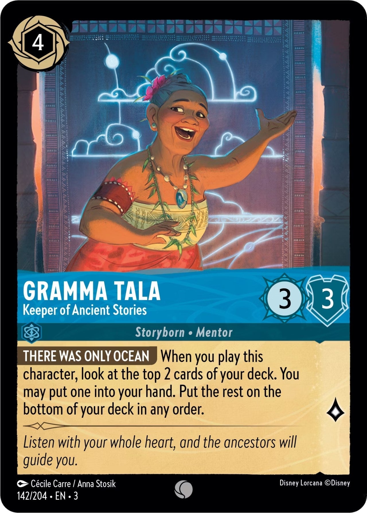 Disney Lorcana - Gramma Tala - Keeper of Ancient Stories (142/204) (Into the Inklands)