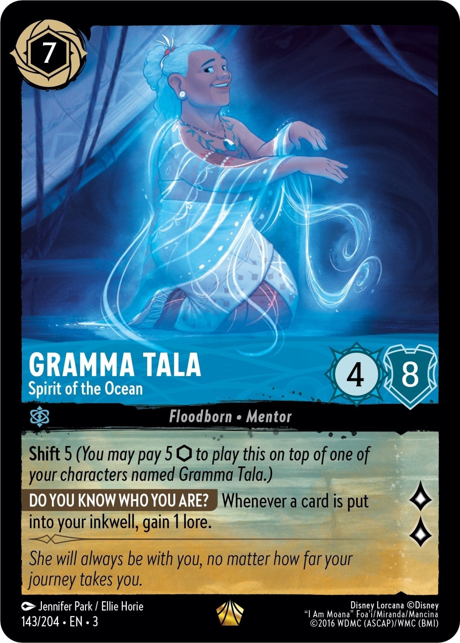 Disney Lorcana - Gramma Tala - Spirit of the Ocean (143/204) (Into the Inklands)