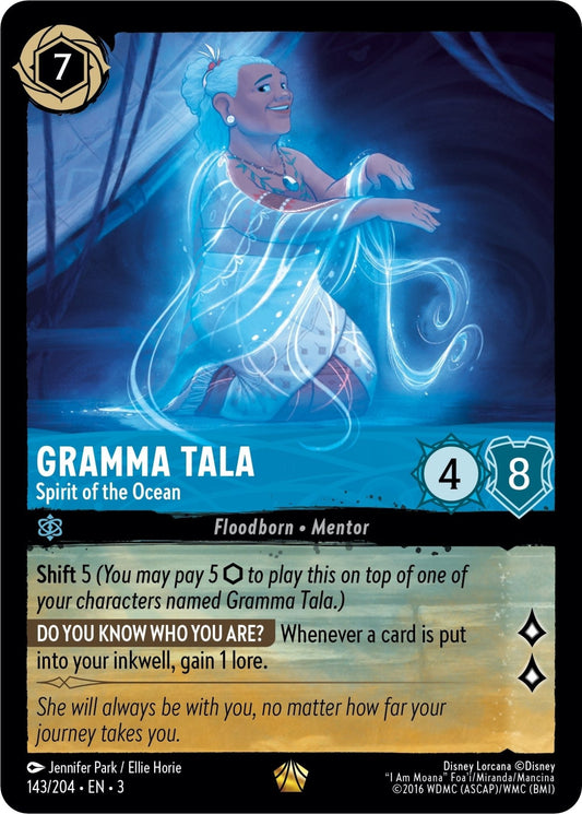 Disney Lorcana - Gramma Tala - Spirit of the Ocean (143/204) (Into the Inklands)