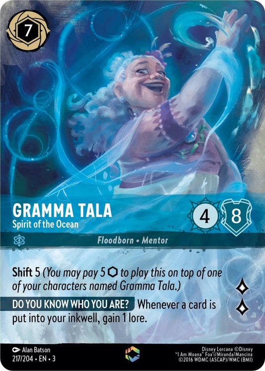 Disney Lorcana - Gramma Tala - Spirit of the Ocean (Enchanted) (217/204) (Into the Inklands)