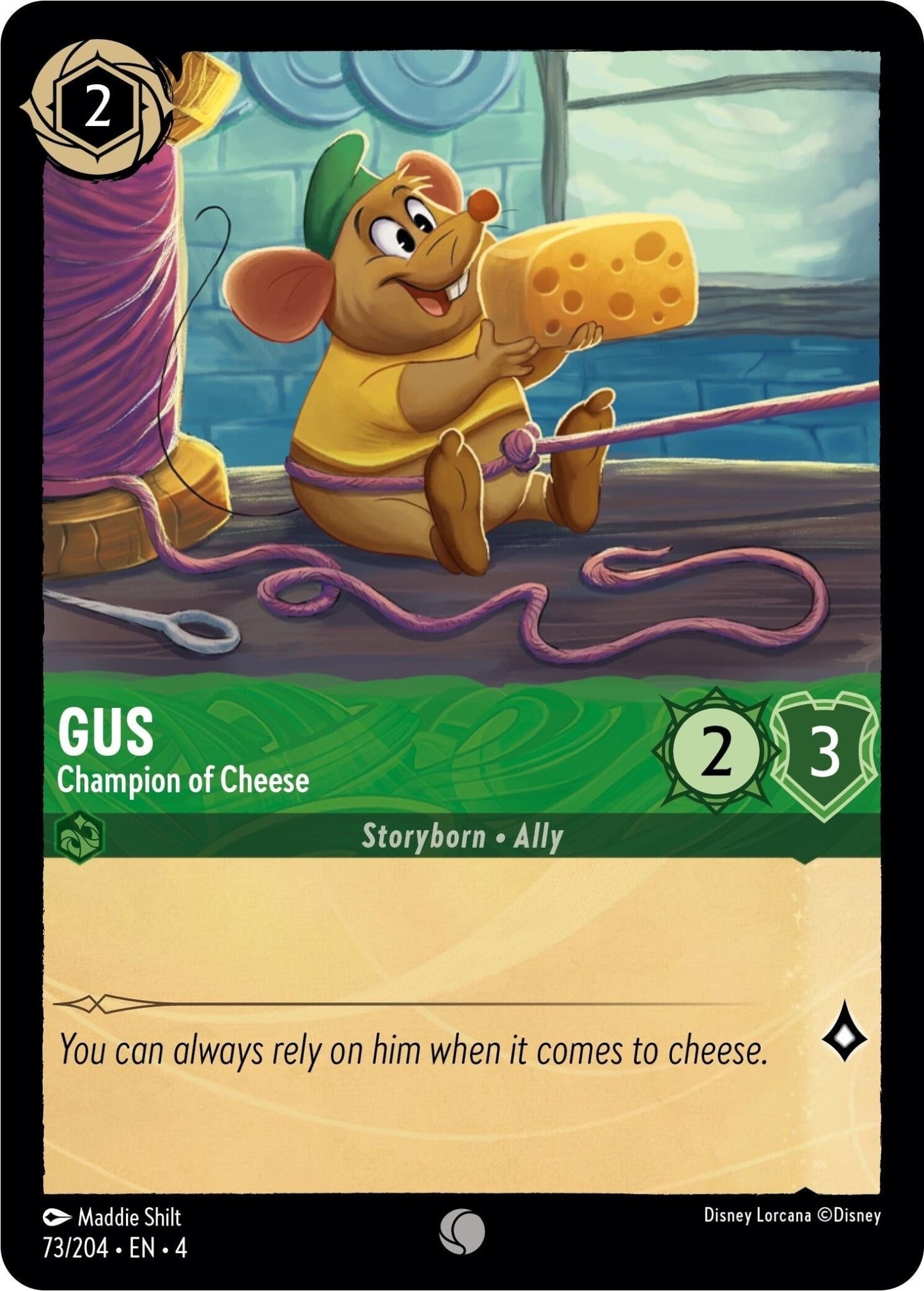 Disney Lorcana - Gus - Champion of Cheese (73/204) (Ursula's Return)