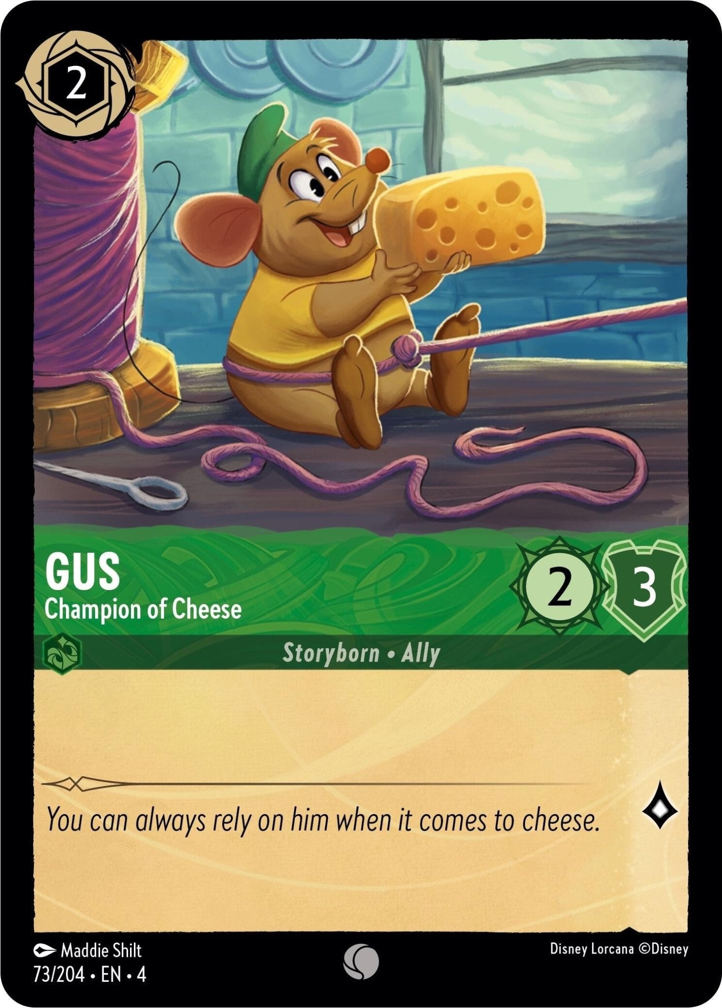 Disney Lorcana - Gus - Champion of Cheese (73/204) (Ursula's Return)