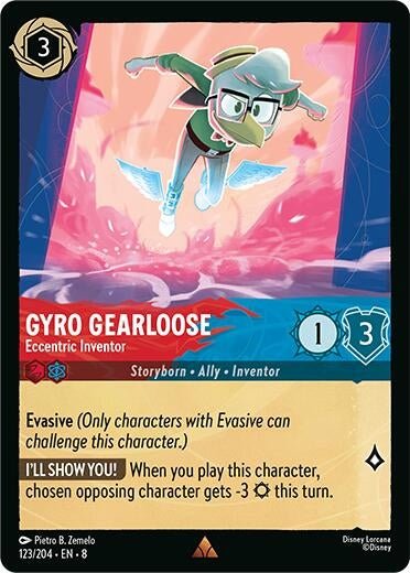 Disney Lorcana - Gyro Gearloose - Eccentric Inventor (123/204) (Reign of Jafar)