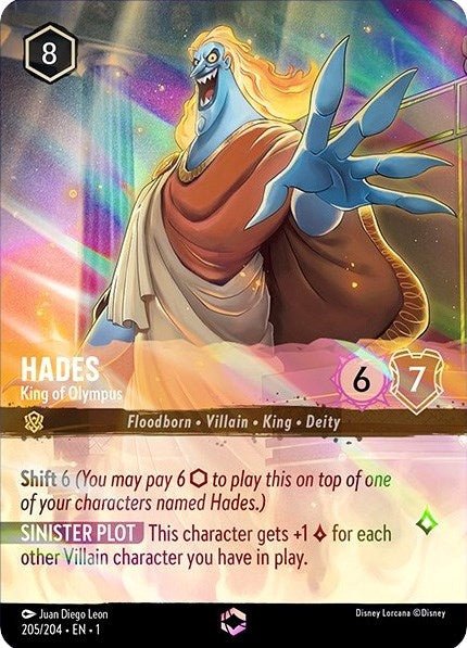 Disney Lorcana - Hades - King of Olympus (Enchanted) (205/204) (The First Chapter)