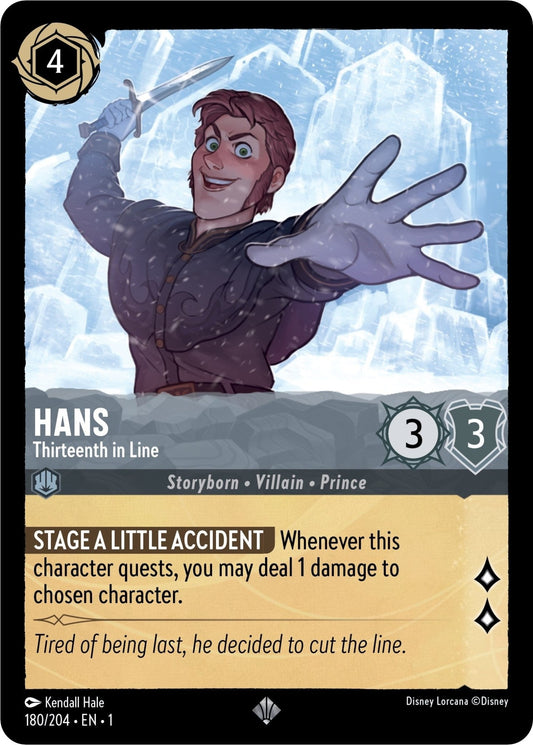 Disney Lorcana - Hans - Thirteenth in Line (180/204) (The First Chapter)
