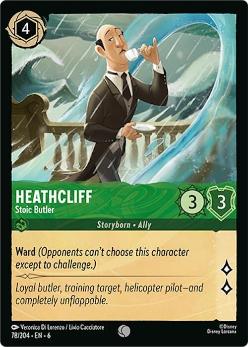Disney Lorcana - Heathcliff - Stoic Butler (78/204) (Azurite Sea)