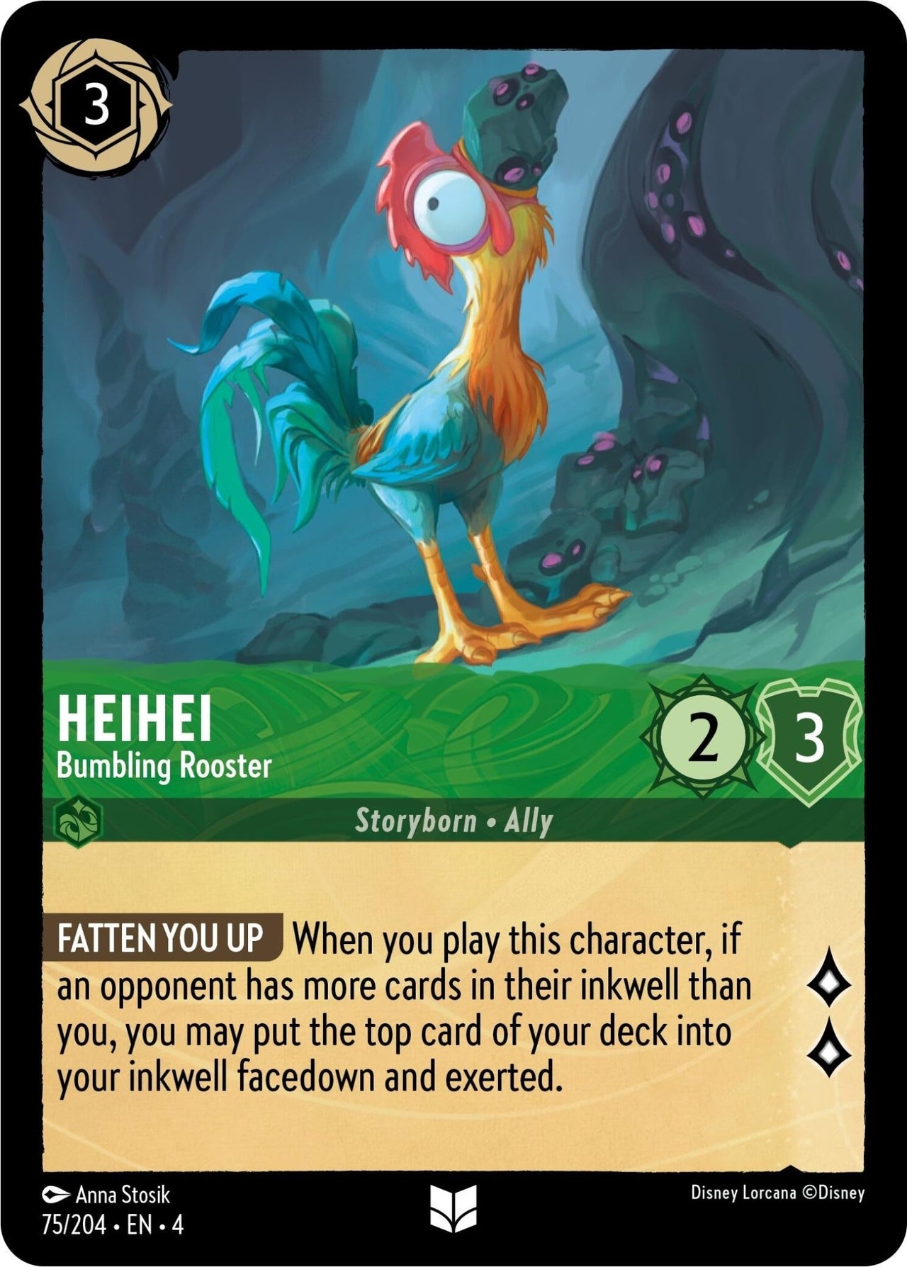 Heihei - Bumbling Rooster (75/204) (Ursula's Return) by LAB7 Malta, Europe