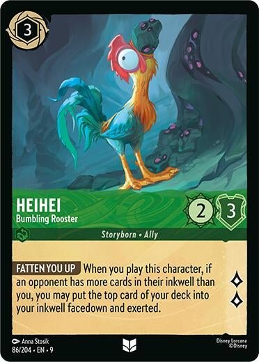 Disney Lorcana - Heihei - Bumbling Rooster (86/204) (Fabled)