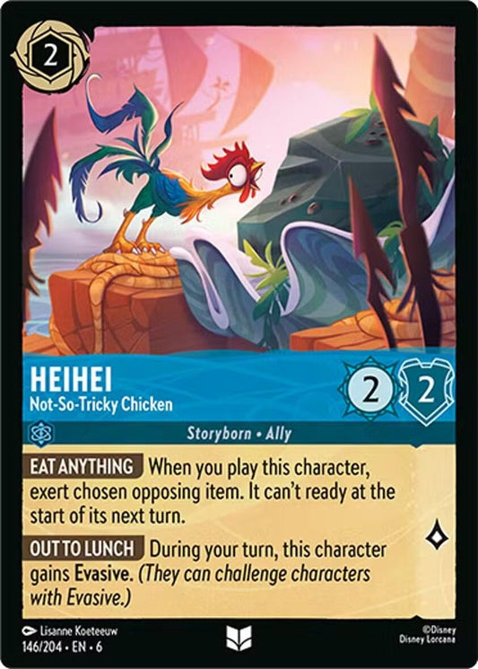 Disney Lorcana - HeiHei - Not - So - Tricky Chicken (146/204) (Azurite Sea)