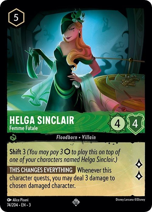 Disney Lorcana - Helga Sinclair - Femme Fatale (74/204) (Into the Inklands)