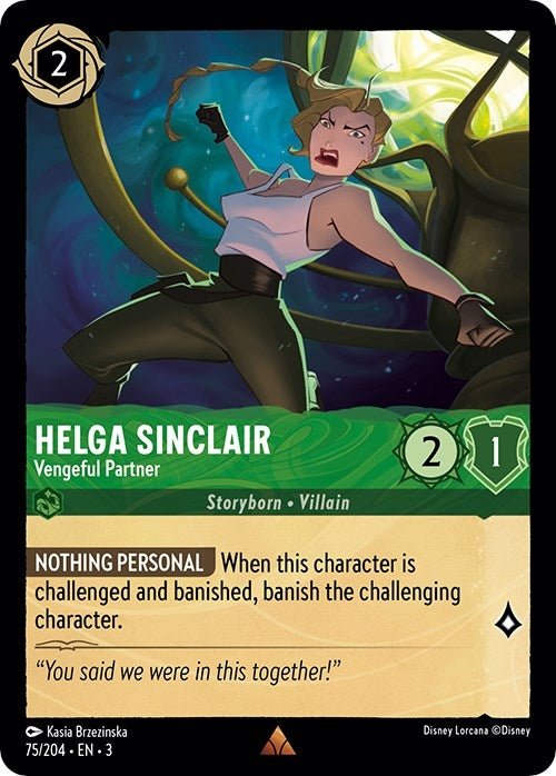 Disney Lorcana - Helga Sinclair - Vengeful Partner (75/204) (Into the Inklands)