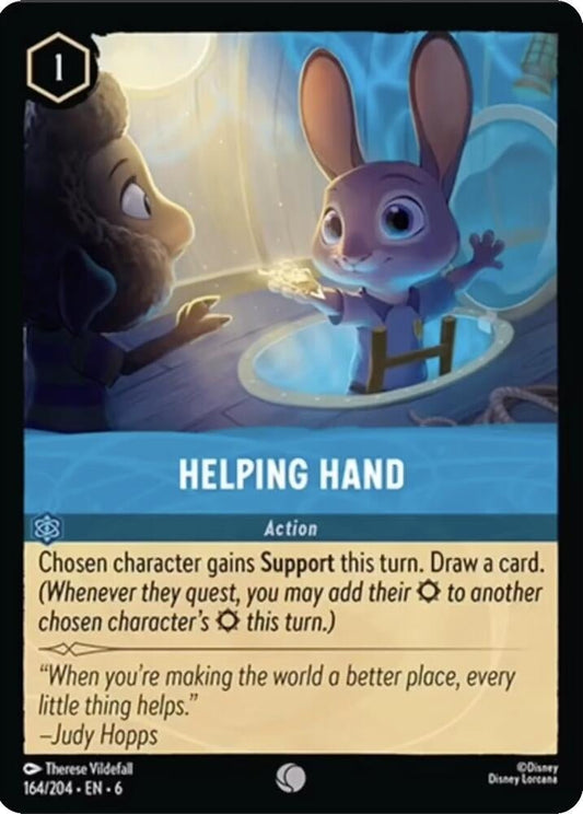 Disney Lorcana - Helping Hand (164/204) (Azurite Sea)