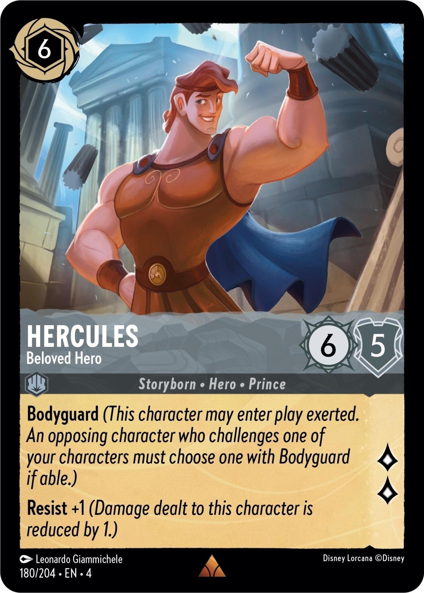 Disney Lorcana - Hercules - Beloved Hero (180/204) (Ursula's Return)