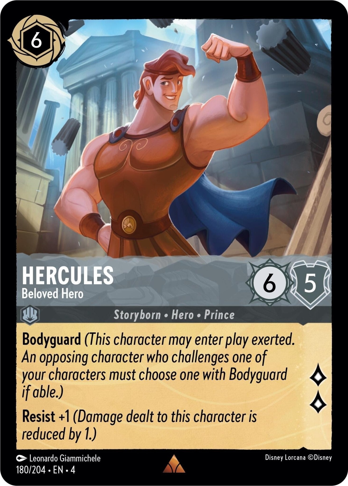 Disney Lorcana - Hercules - Beloved Hero (180/204) (Ursula's Return)
