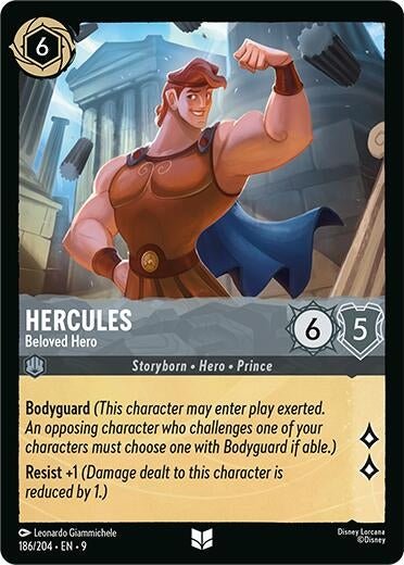 Disney Lorcana - Hercules - Beloved Hero (186/204) (Fabled)
