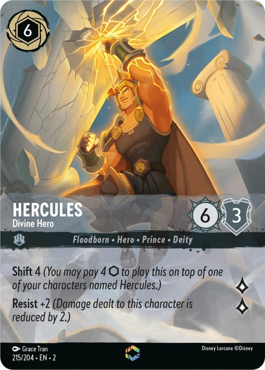 Disney Lorcana - Hercules - Divine Hero (Enchanted) (215/204) (Rise of the Floodborn)