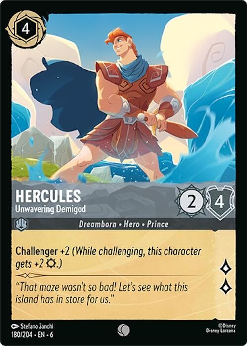 Disney Lorcana - Hercules - Unwavering Demigod (180/204) (Azurite Sea)