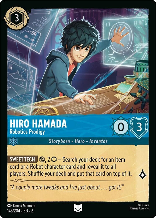 Disney Lorcana - Hiro Hamada - Robotics Prodigy (145/204) (Azurite Sea)