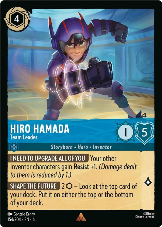 Disney Lorcana - Hiro Hamada - Team Leader (154/204) (Azurite Sea)