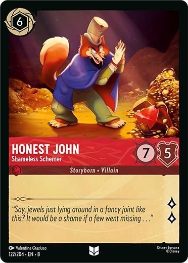 Disney Lorcana - Honest John - Shameless Schemer (122/204) (Reign of Jafar)