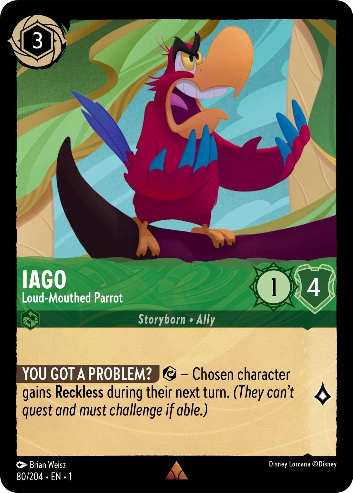 Disney Lorcana - Iago - Loud - Mouthed Parrot (80/204) (The First Chapter)