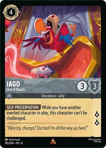 Disney Lorcana - Iago - Out of Reach (195/204) (Reign of Jafar)