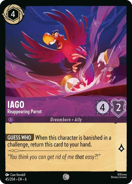 Disney Lorcana - Iago - Reappearing Parrot (45/204) (Azurite Sea)