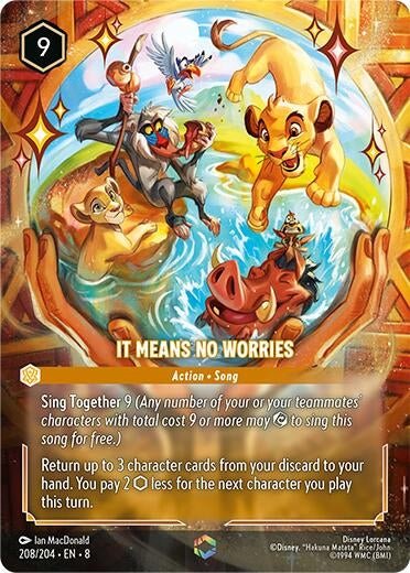 Disney Lorcana - It Means No Worries (Enchanted) (208/204) (Reign of Jafar)