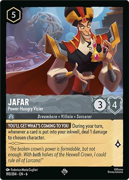 Disney Lorcana - Jafar - Power - Hungry Vizier (193/204) (Azurite Sea)
