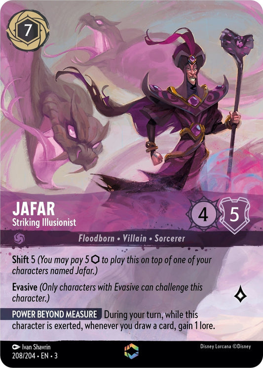 Disney Lorcana - Jafar - Striking Illusionist (Enchanted) (208/204) (Into the Inklands)