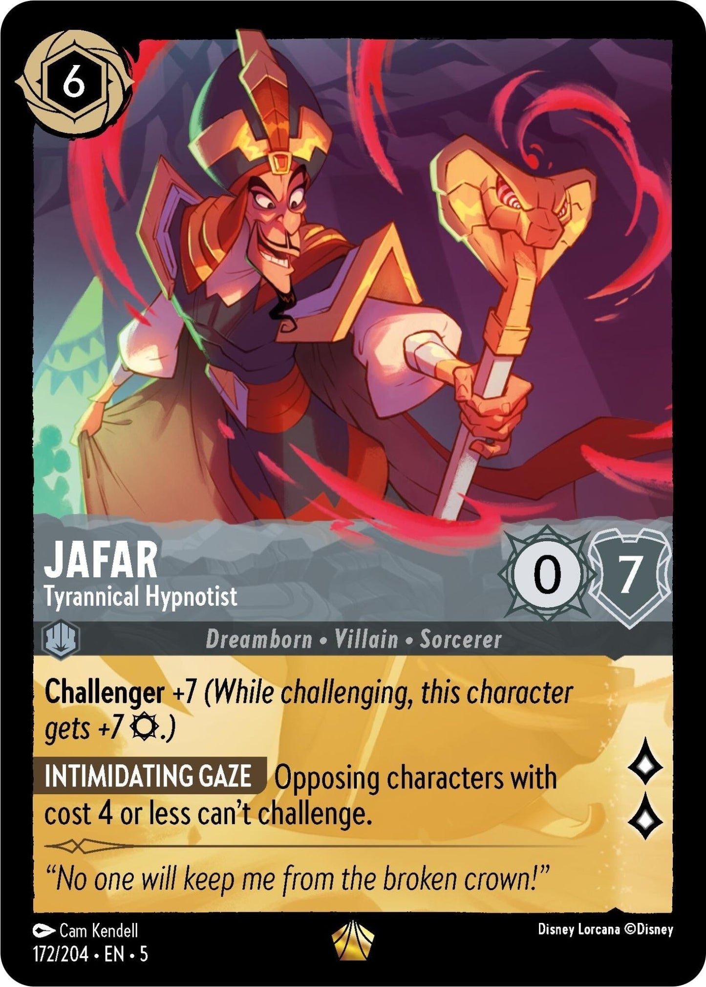 Disney Lorcana - Jafar - Tyrannical Hypnotist (172/204) (Shimmering Skies)