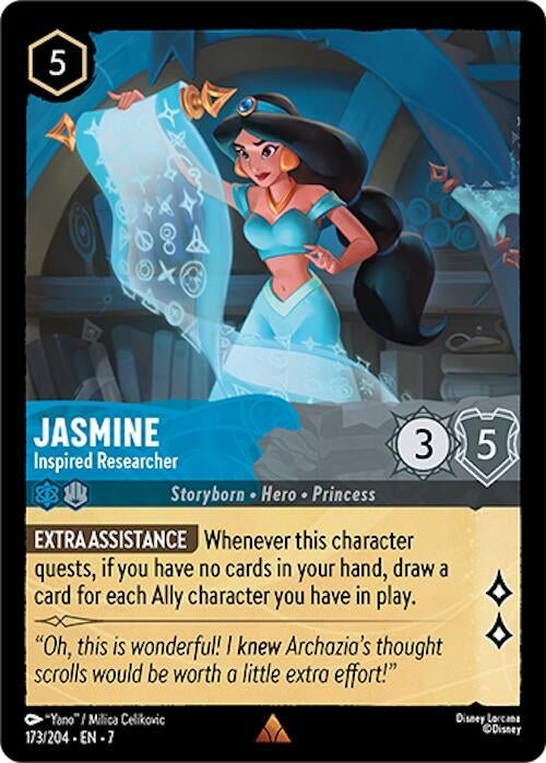 Disney Lorcana - Jasmine - Inspired Researcher (173/204) (Archazia's Island)