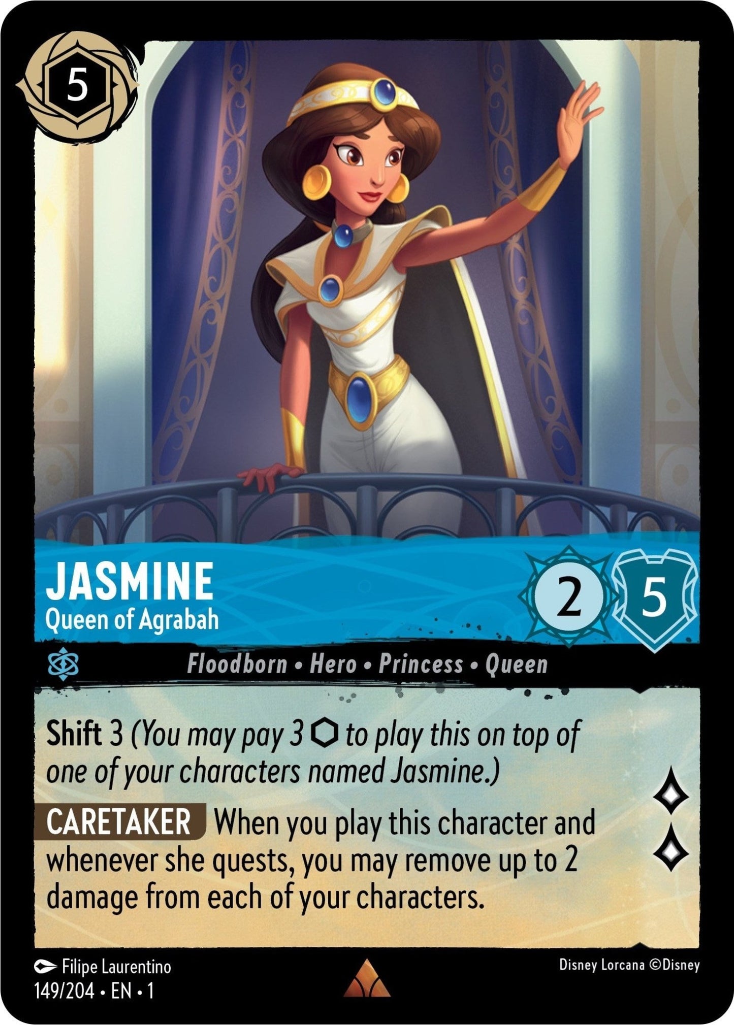 Disney Lorcana - Jasmine - Queen of Agrabah (149/204) (The First Chapter)