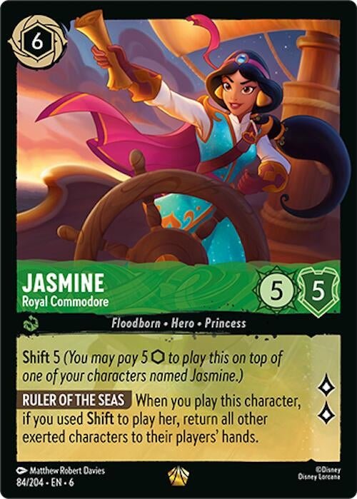 Disney Lorcana - Jasmine - Royal Commodore (84/204) (Azurite Sea)