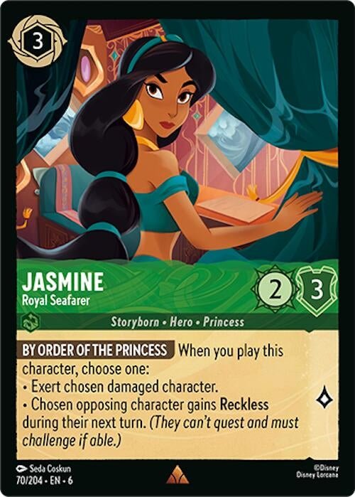 Disney Lorcana - Jasmine - Royal Seafarer (70/204) (Azurite Sea)