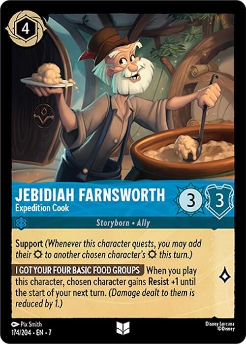 Disney Lorcana - Jebidiah Farnsworth - Expedition Cook (174/204) (Archazia's Island)