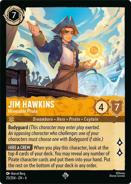 Disney Lorcana - Jim Hawkins - Honorable Pirate (25/204) (Azurite Sea)