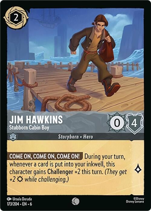 Disney Lorcana - Jim Hawkins - Stubborn Cabin Boy (173/204) (Azurite Sea)