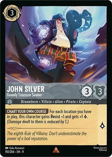 Disney Lorcana - John Silver - Greedy Treasure Seeker (192/204) (Fabled)