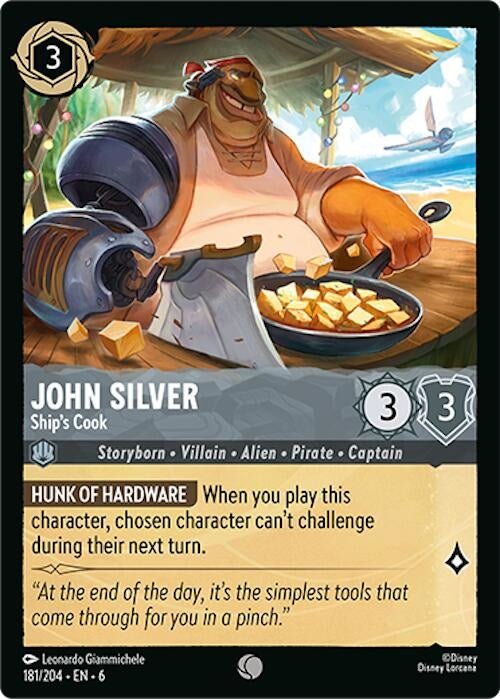 Disney Lorcana - John Silver - Ship's Cook (181/204) (Azurite Sea)